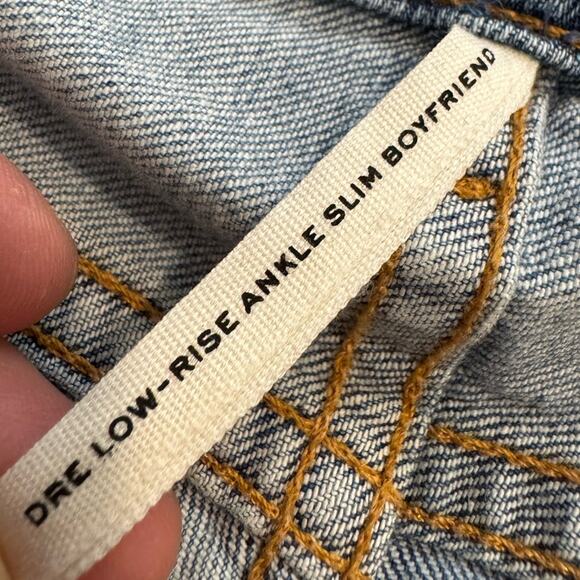 Rag & Bone Dre Jeans Womens SZ 31 Low Rise Slim Boyfriend Light Wash Distressed - Picture 3 of 8